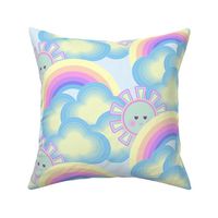 Sweet Dreams Baby - Serene Sun, Rainbow and Clouds 