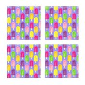 Small Tropical Fruit Ice Pops, Lavender Polka Dot