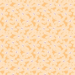Dreamy Blooms - Bright Yellow // Small Scale // pale yellow off-white cream fabric by @annhurleydesign