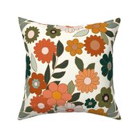 Large / Retro Florals Boho Farrah's Floral