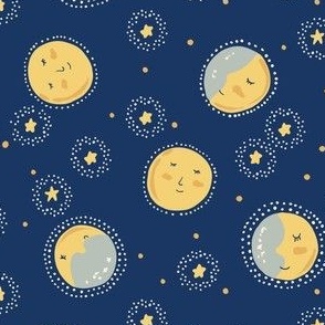 Small - Moon and Stars - Twinkle - Celestial Nursery - Sweet Dreams 