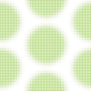 Halftone pattern / green / white