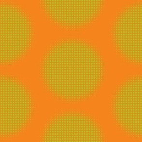 Halftone pattern / orange / green 