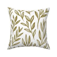 willow - olive on white