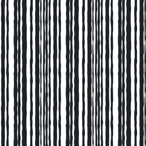 Hand Drawn Stripes - Black and white - Small