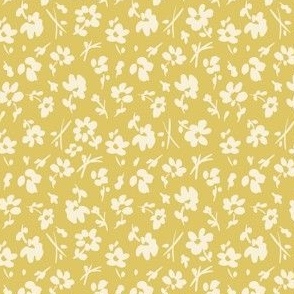 Clara Ditsy Floral dusty yellow small
