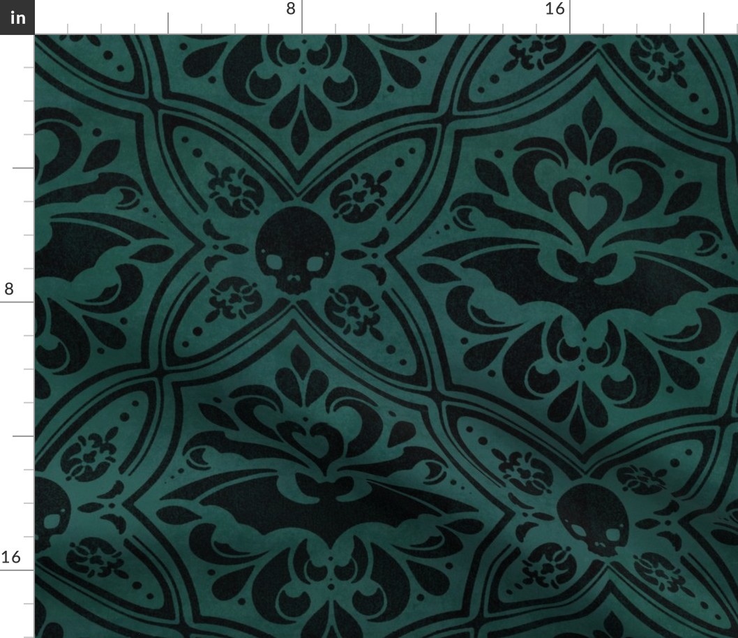 Mephistophelean Damask Teal