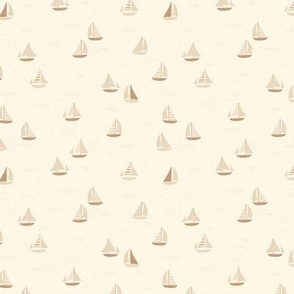 4.5x4.5_Little Boats Sand with tan white and cream