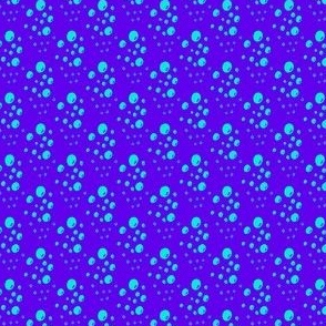 Aqua Bubbles on Purple
