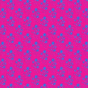 Blue Bubbles on Pink