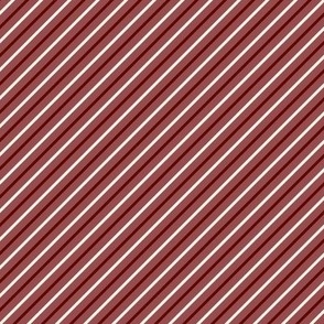 Diagonal Stripes - Small - Red