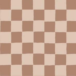 Hand Drawn Checkerboard mocha small