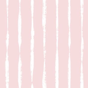 Vertical chalk stripes on piglet pink