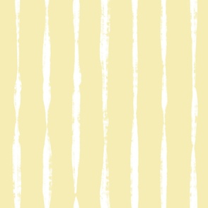 Butter yellow with vertical white chalk stripes
