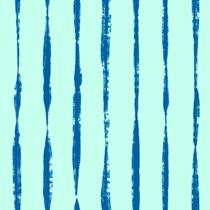 Bright blue on blue chalk vertical stripes