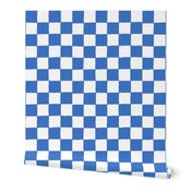 Hand Drawn Checkerboard ultramarine