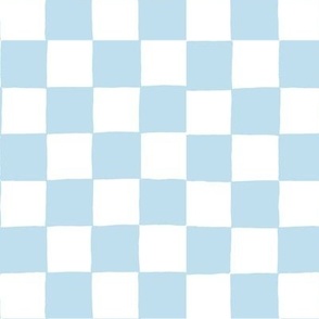 Hand Drawn Checkerboard baby blue small