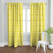 Yellow and White Ikat-Diamond Overlap