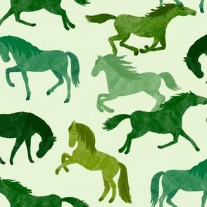 Wild Horses -medium -green
