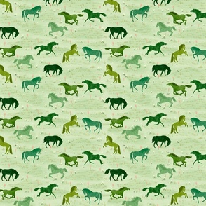 Wild Horses meadow -small -green