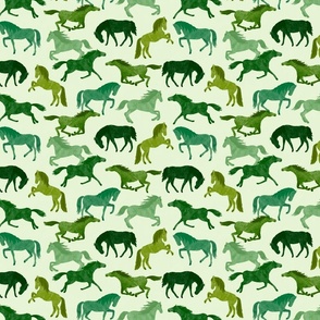 Wild Horses -small -green