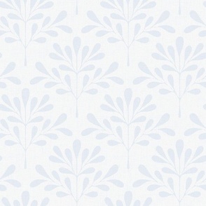 Small | Textured Foliage Branch Scallop Pattern in Hamptons Blue