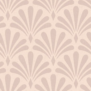 Small | Textured Art Nouveau Flower in Dusty Coral