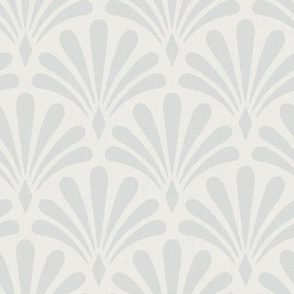 Small | Textured Art Nouveau Flower in Grey