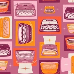 Typewriters - orange/purple