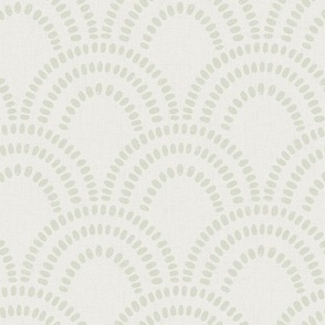 Small | Textured Brush Mark Scallop Pattern in Sage