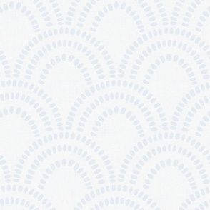 Small | Textured Brush Mark Scallop Pattern in Hamptons Blue