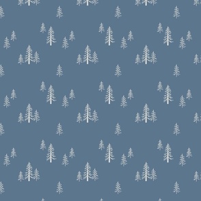 Pine_Forest_Trees large navy blue