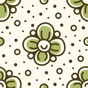 2794 D Extra Large - simple doodle flowers