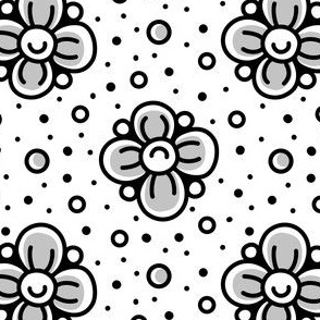 2794 E Medium - simple doodle flowers