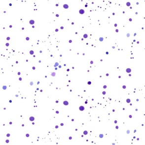 Watercolour Lavender paint spatter splash spots large scale 12 inch