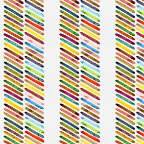 Colorful Watercolor Stripes - smaller scale