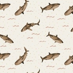 Sharks but make it cute Small in caramel, blush and soft yellow