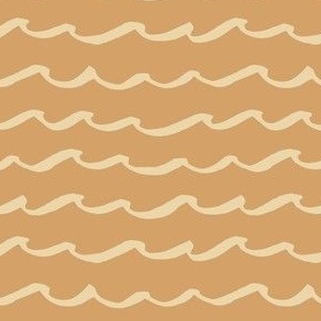 Wavey Stripe Small in Burnt Orange and Cream