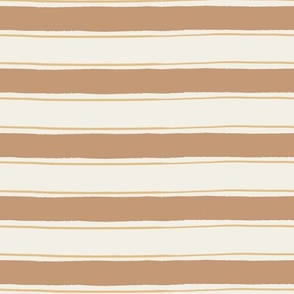 Beach Stripe in Caramel and Soft Yellow