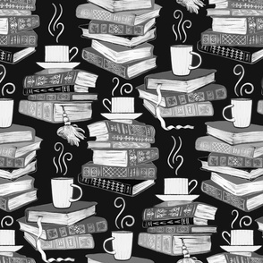 Bibliophile's Hygge - black and white 
