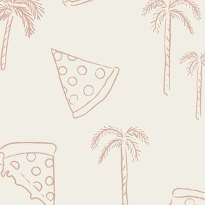 Pizza Beach Vibes Large in Cream and Blush