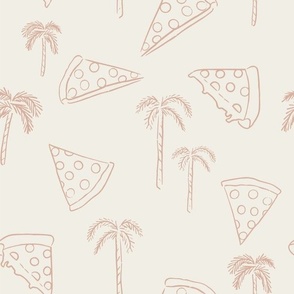 Pizza Beach Vibes Small in Cream and Blush