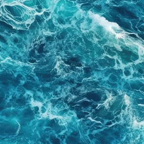 Teal Sea Water Photorealistic Seamless Pattern
