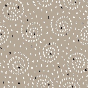 numbers doodle, count to sleep - natural beige, Sweet dreams collection