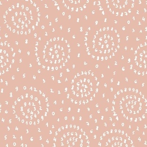 numbers doodle, count to sleep - powder pink, Sweet dreams collection