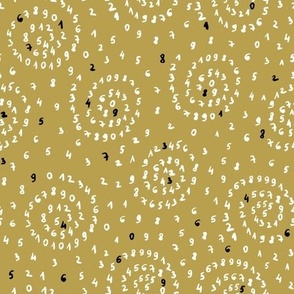 numbers doodle, count to sleep - mustard yellow, Sweet dreams collection