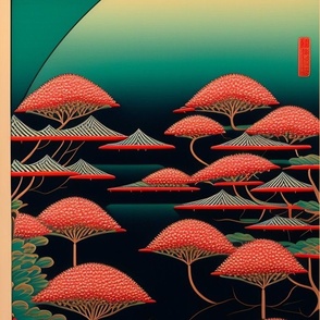 2D artwork Woodblock print by Taguchi Tomoki