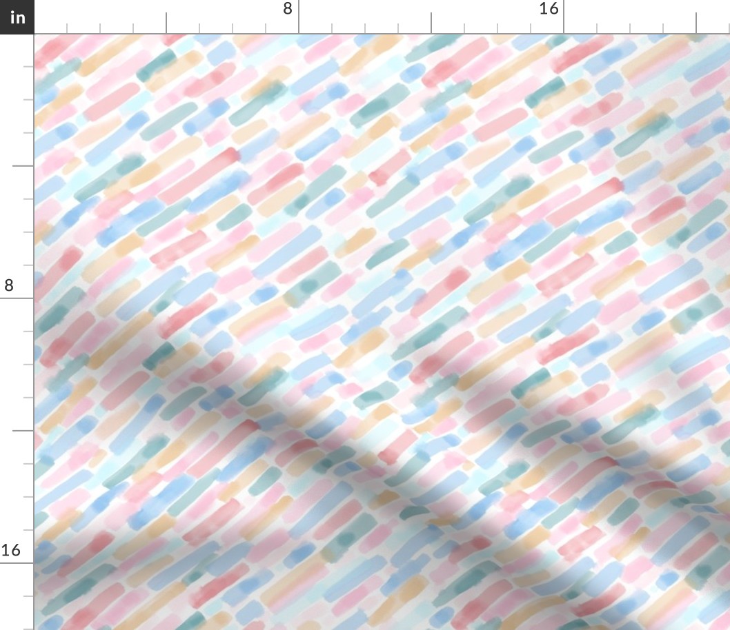 Dreamy watercolor diagonal dashes stripe lt small scale