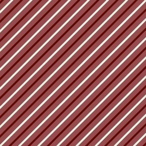 Diagonal Stripes - Medium - Red