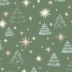 Christmas Pine Trees - Medium - Green